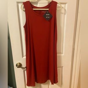 *NWT* AVA & VIV Red Casual Dress in size X *NEVER WORN**